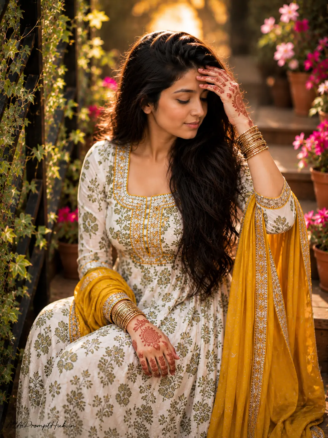 Rust embroidered chudidar set