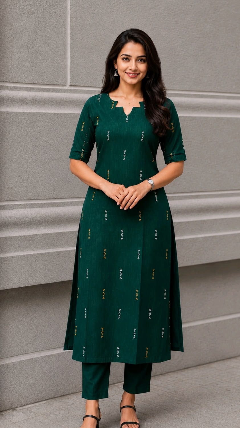 Green festive Indian suit
